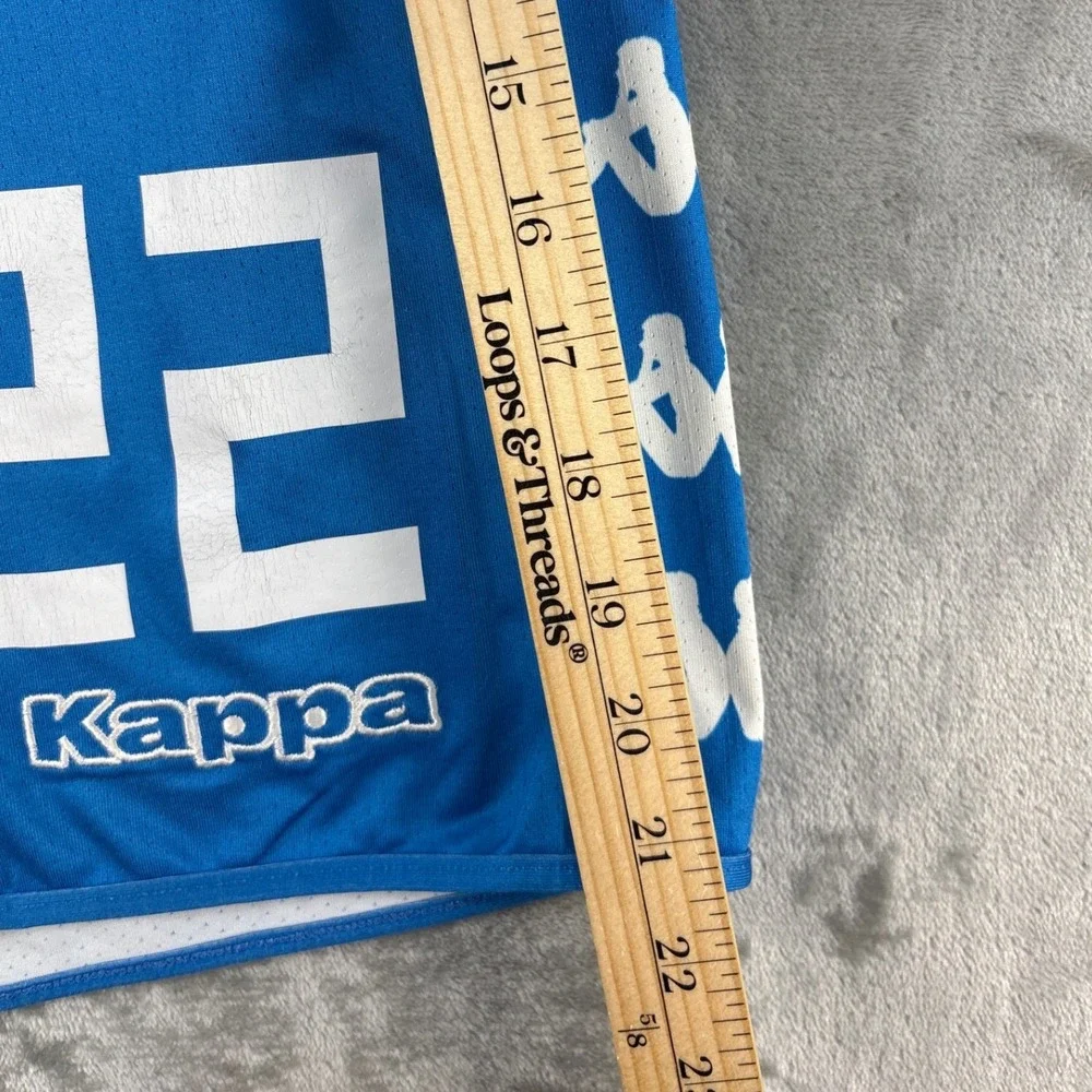 Kappa Shorts Mens XXL Torino FC Kombat Blue Logo Tape Soccer Serie A EUC